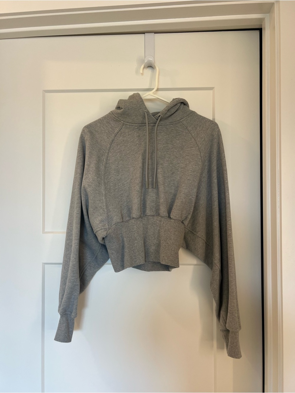 Adidas Stella McCartney Cropped Grey Hooded Sweatshirt